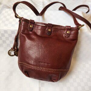 Lucky Brand 100% Leather Brown Crossbody Bag